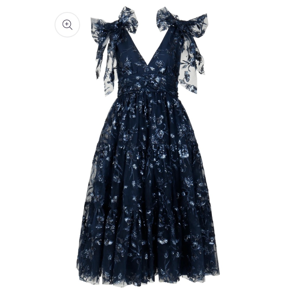 JessaKae Rhea Dress Blue Glitter Size Large